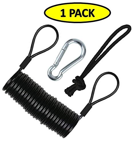 Branded Boards Safety Leash with Heavy Duty Wrist/Ankle Cuff, Carabiner & Paracord Loop. Boogie Boards, Snowboards, Surf Boards, SUP, Ski Scooters, Snowskates, Sleds, Dog Pet Lanyard Basic-1-pack - BeesActive Australia