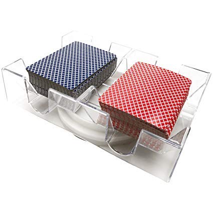 [AUSTRALIA] - 2 Deck Revolving Rotating Canasta Playing Card Tray 1 Pack 