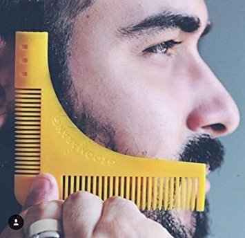 New Groomarang Beard Styling and Shaping Template Comb Tool Perfect Lines & Symmetry Shape Face Neck Line Fast And Easily. - BeesActive Australia