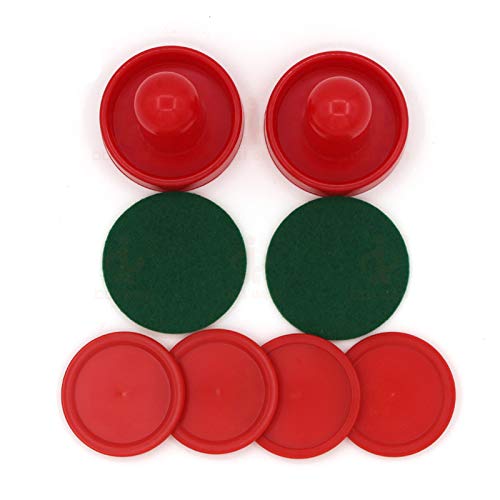 Mini Air Hockey Pucks and Paddles - Replacement Set Value Pack - Set of Two Red Air Hockey Pushers and Four 2 Inch Red Pucks I Epic Gifts - BeesActive Australia