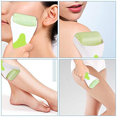 Face Massager Ice Rollers, Set of 2 heads for Face,Eyes Relieving Swelling,Fatigue,Instant Pain Relief, Prevent Winkles & Flabbiness - Reusable, Portable, Necessary Skin Care Tool (Green) Green - BeesActive Australia
