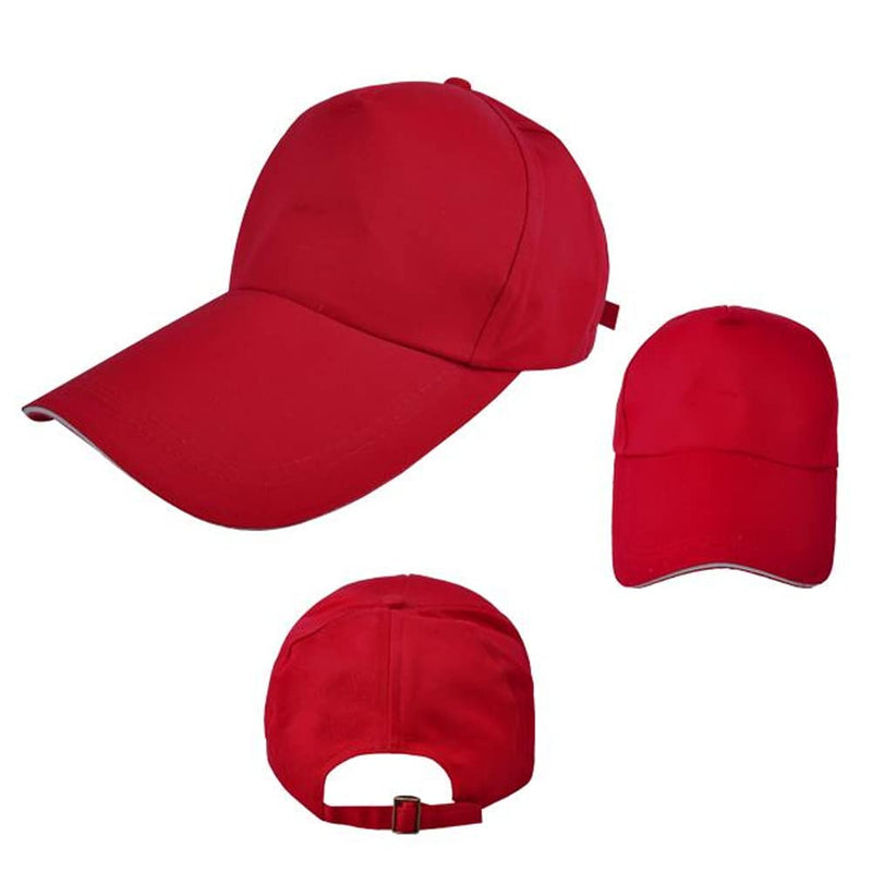 LOCOMO Men Women Plain Black Super Extra Long Bill Snapback Cap FFH322 Red With Stripe at Brim - BeesActive Australia