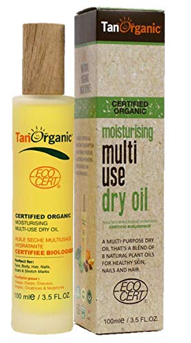 Certified Organic Natural Vegan Moisturizing Multi Use Dry Oil by TanOrganic for Skin, Hair and Bath 3.5oz - BeesActive Australia