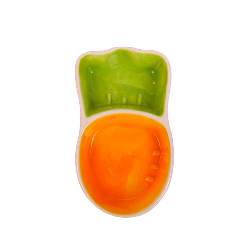 Hamster Food Bowl - Ceramic Small Animals Food Dish and Water Bowl Chew Resistant Food Bowls Water Feeder for Hamster Rat Hedgehog Gerbil Mice Squirrel Sugar Glide Birds Small Carrot - BeesActive Australia