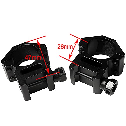 SEIBER 1inch Medium Profile Rifle Scope Rings Airgun Scope for 20mm Dovetail Rails - BeesActive Australia