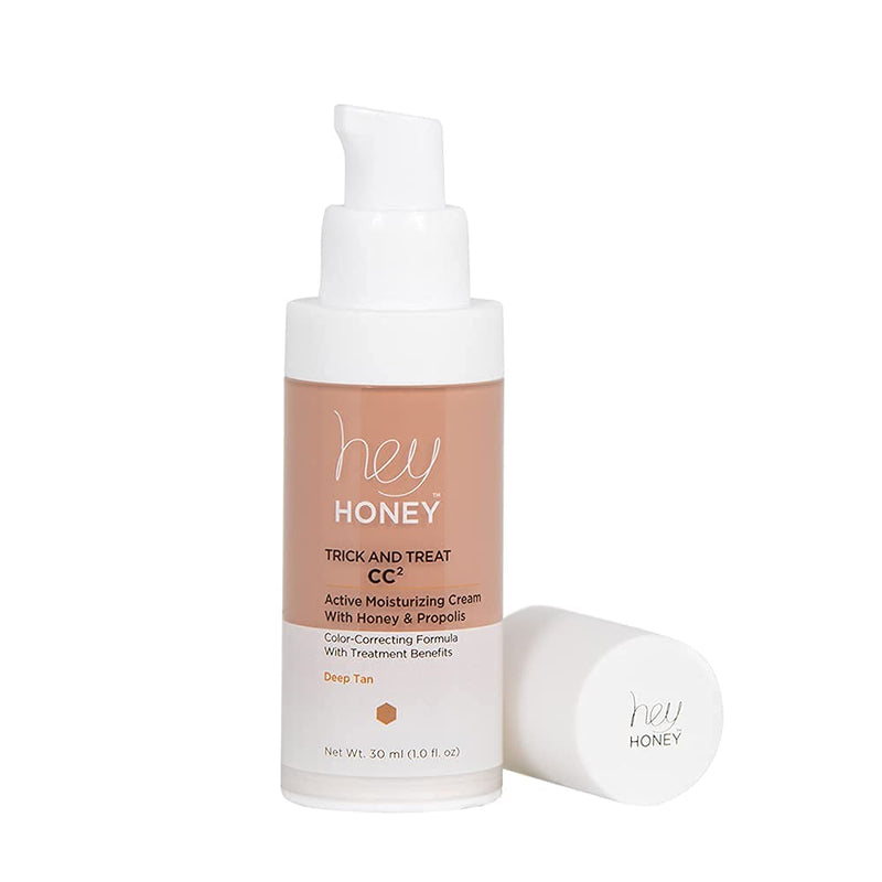 Hey Honey, Trick and Treat CC² Cream,Shortcut step for coverage and a complete active moisturizing benefits with anti-aging skincare.1 oz. 1 Fl Oz (Pack of 1) Deep Tan Tone - BeesActive Australia