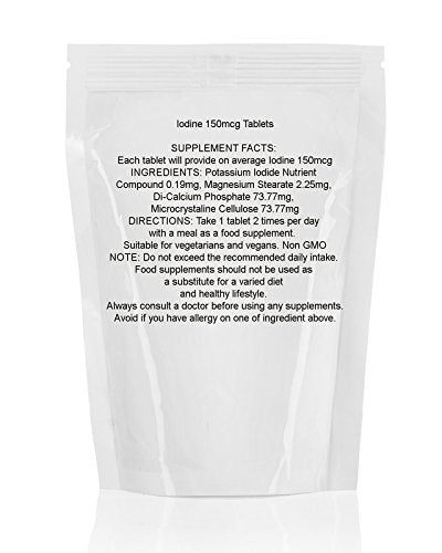 Iodine Potassium�150mcg 120 Vegetarian Tablets Pills Health Food Supplements Nutrition HEALTHY MOOD - BeesActive Australia