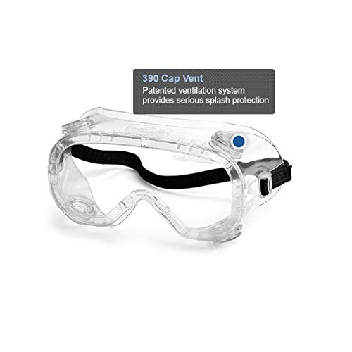 Gateway Safety 32392 Traditional Technician Splash Safety Goggle, 390 Cap Vent, Clear Anti-Fog Lens - BeesActive Australia