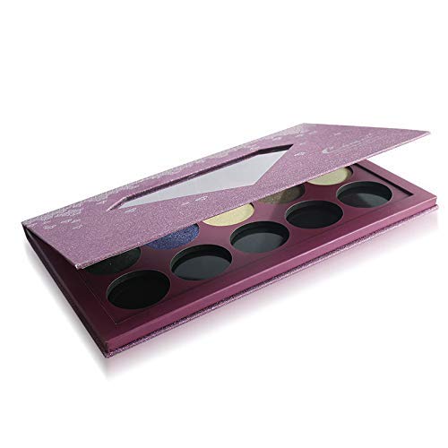 Coosei 15-Color glitter Violet eyeshadow palette empty magnetic big makeup eye shadow storage box with removable isolation pad - BeesActive Australia