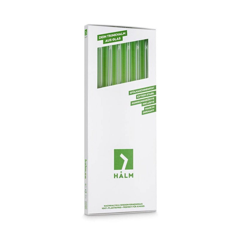 Halm Glass Straws – 6x 12 inch Long Replacement Straw for Stanley Cup 40 oz & 30 oz Plastic-Free Cleaning Brush - Reusable Drinking Straw Dishwasher Safe - Made in Germany - BeesActive Australia