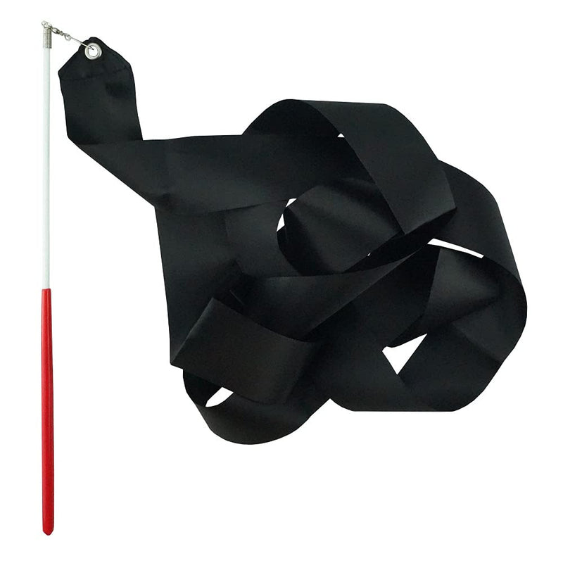 FAZHBARY Black Rhythmic Gymnastics Wands Praise Dancing Streamers for Kids Baton Twirling Talent Shows Artistic Dancing, 2 Pack - BeesActive Australia