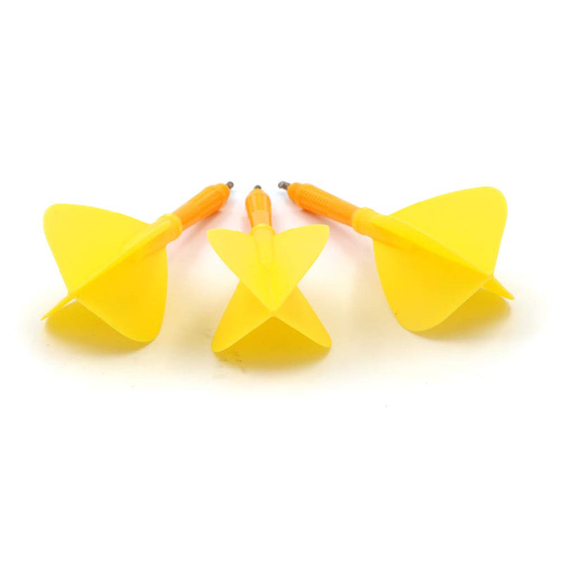 [AUSTRALIA] - CUESOUL Koff AK6 Kite Dart Stem with AK4 Moulded Flights,Set of 3 pcs Yellow Kite F Size-shaft length 50mm-srew not included 