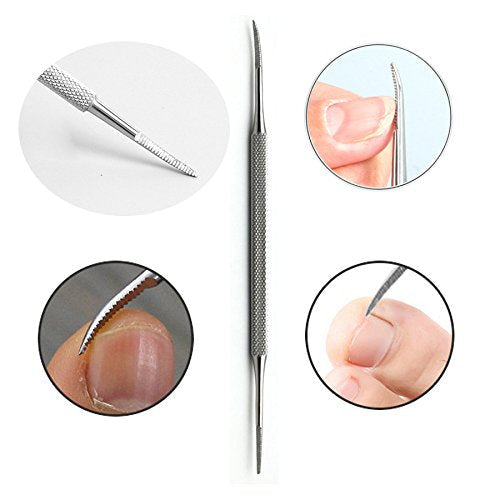 Ingrown Toenail Treatment Tool Ingrown Toenail File Cuticle Removal Pedicure Manicure Set Foot Care Kits Cuticle Fork Pusher Double Headed Toenail Groove Cleaner (Life017i) Life017i - BeesActive Australia