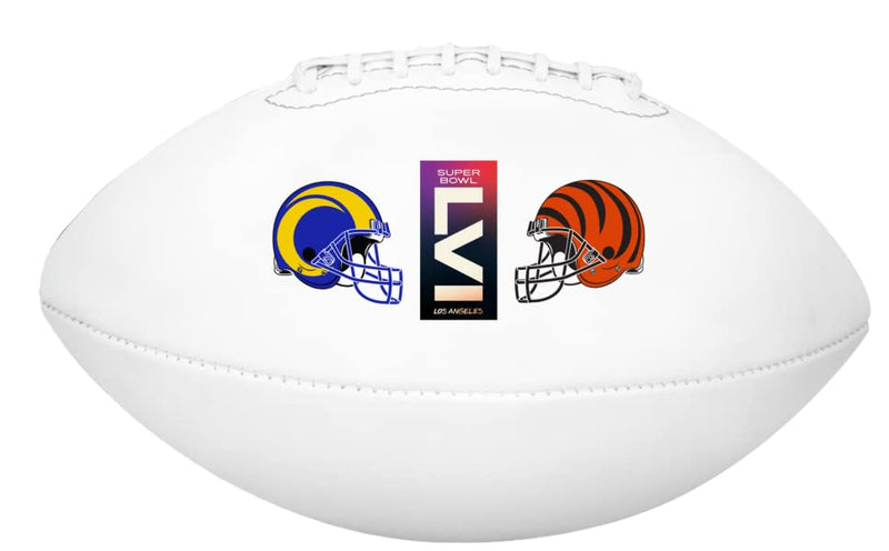 Official NFL | 2022 | Los Angeles Rams Commemorative Footballs | Super Bowl LVI Champions | NFC Champions | Multiple Options Dueling Teams Adult Size - BeesActive Australia