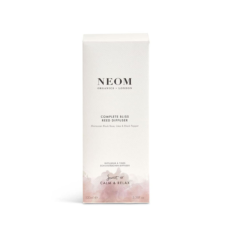 Neom- Complete Bliss Luxury Reed Diffuser, 100ml | Black Pepper & Blush Rose | Scent To De-stress - BeesActive Australia