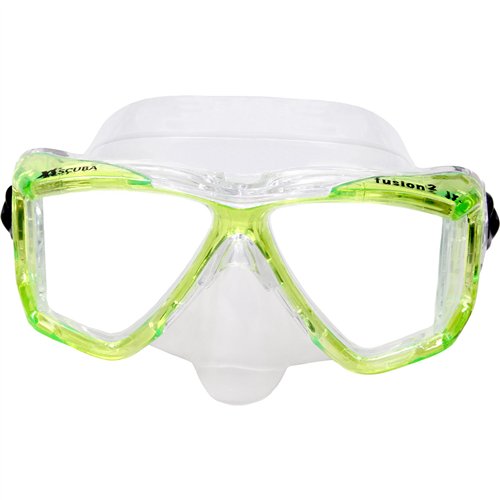 [AUSTRALIA] - XS Scuba - Fusion Series - Mask - Fusion 2 Jr. - Scuba and Snorkel Diving Black 