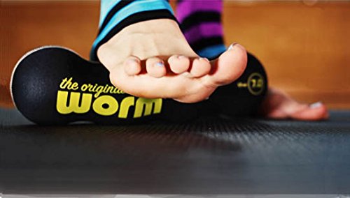 The Original Worm-Combines Massage Balls & Foam Roller for Neck, feet, Back, Shins, Calves, Hips, Glutes. Portable. Great Travel Roller for Plane and car. Easy to use. Black Small-6.3 - BeesActive Australia