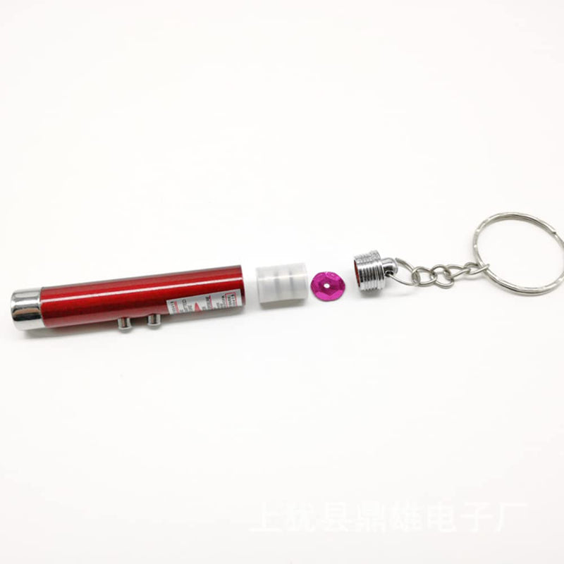 Mini Cat Toys Laser Pointer Pen Keychain Flashlight Funny Dog Stick Pet Lamp White Light LED Infrared Button Electronics Included (6 Color Mix Pack, 6 Color Mix) 6 color mix Pack - BeesActive Australia