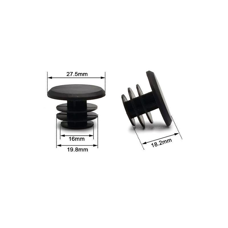 10 Pieces Handlebar Bar End Plugs Caps Bicycle Handlebar End Caps for Road Mountain Bike Most Bicycle Grip Bar End Plugs (Black) - BeesActive Australia