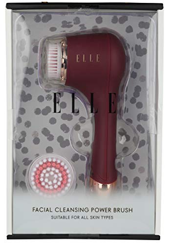 Elle Facial cleansing power brush, remove makeup & dirt, exfoliating, deep clean for flawless skin, waterproof, raspberry, 1 Pound Rasberry - BeesActive Australia