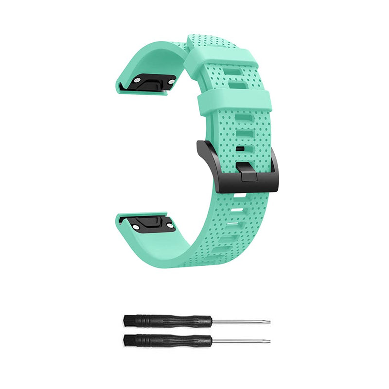 Compatible for Fenix 5S, Soft Silicone Wristband Replacement Watch Band for Fenix 5S/Fenix 5S plus/Fenix 6S/Fenix 6S Pro/fenix 6S Sapphire/D2 delta S (Width: 20mm) Mint Green - BeesActive Australia