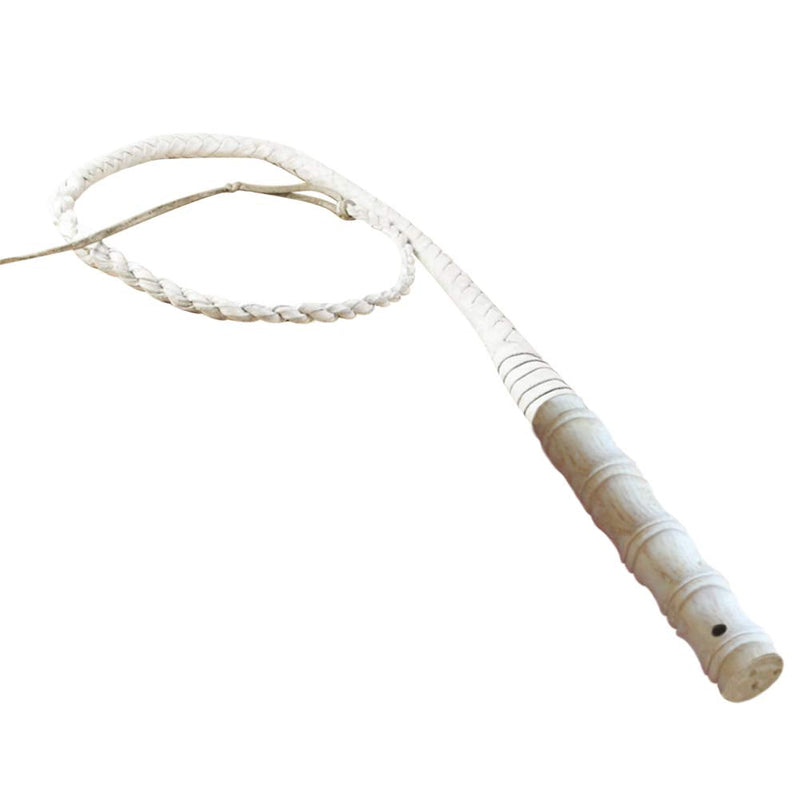 TINTON LIFE Leather Dog Protection Training Whip with Wood Handle Professional Agitation Whip Pet Exercise Tool Short - BeesActive Australia