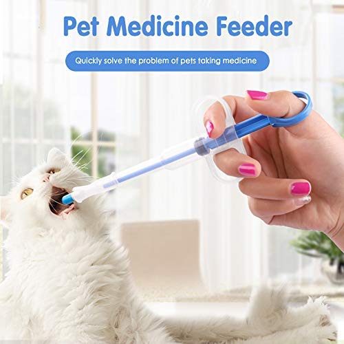 Western Era Pet Pill Dispenser, Pill Gun Shooter Tablet Soft Tip Syringe Medical Feeding Tool Kit for Dogs Cats Small Animals (Blue) (1 Piece) - BeesActive Australia