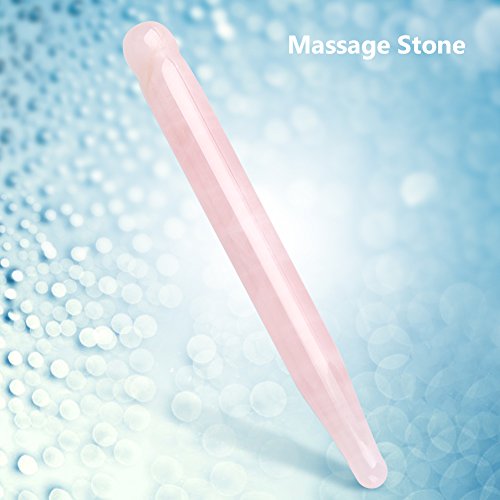 Natural Stone Acupressure Stick Crystal Stick Chopsticks Acupuncture Sticks Special Experience, 12 cm(rose quartz) Rose Quartz - BeesActive Australia