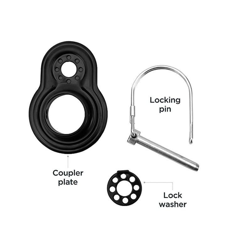 Thinvik Coupler Hitch Attachments for Instep & Schwinn Bike Trailers,Flat and Angled Couplers Metal Accessories for Kids & Pets, for Various of Bicycle Carriers, Trailer Size CouplerHitch-Flat - BeesActive Australia
