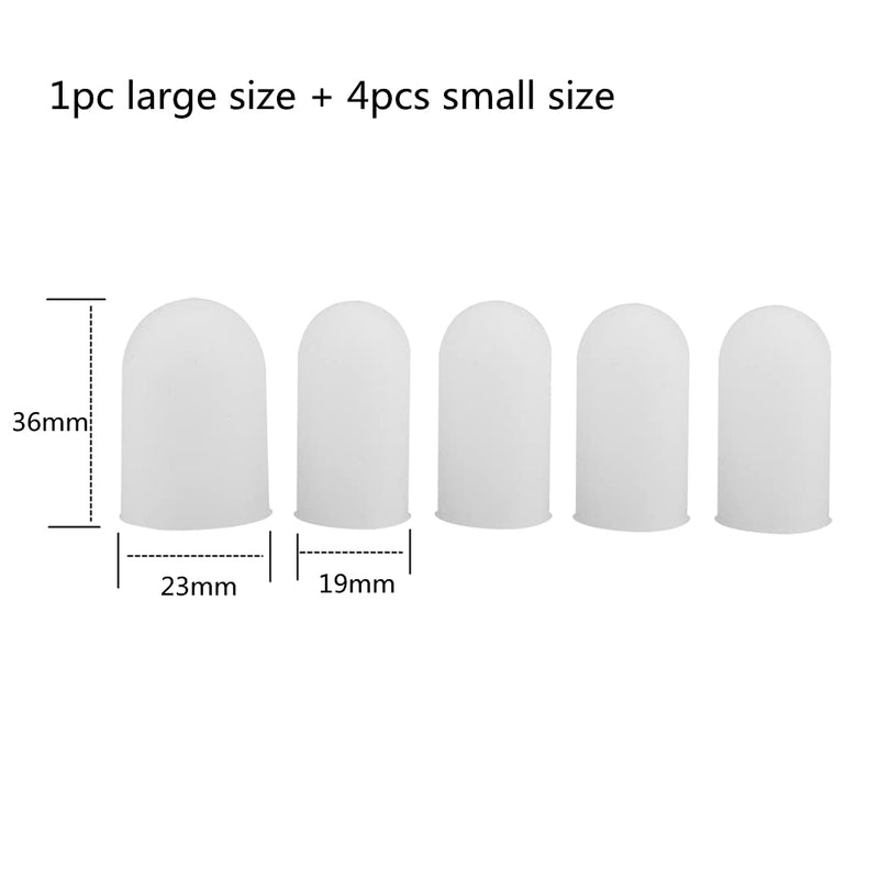 5pcs Silicone Finger Protector Thumbs Cover Fingertip Gloves Finger Cracking for Heat Cooking Baking Barbecue - BeesActive Australia