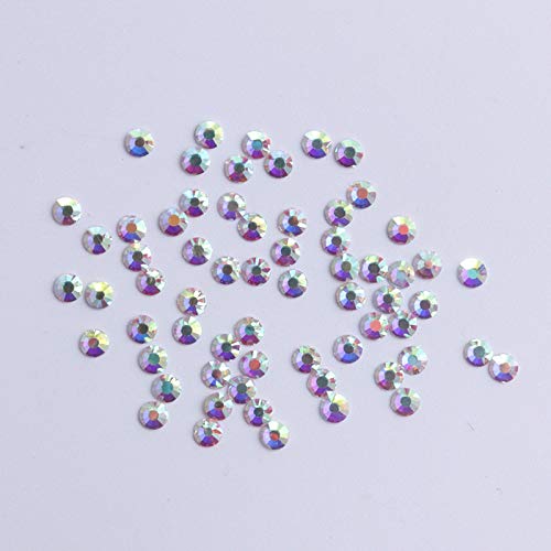 PrettyG 2880pcs SS5 Nail Crystals AB Coating Nail Art Sparkly Round Flatback Rhinestones, Non-Self-Adhesive AB-S5 - BeesActive Australia