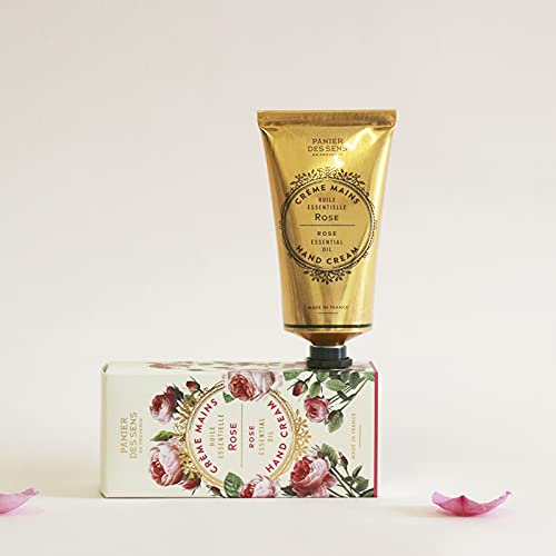 Panier des Sens Rose Hand cream - Made in France 96% natural - 2.6floz/75ml 2.6 Fl Oz (Pack of 1) - BeesActive Australia