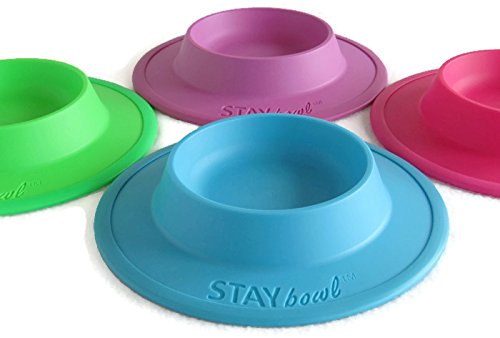 STAYbowl NO-Slip/NO-TIP Pet Food and Water Bowl for Cats (3/4 Cup in Four Colors Sky Blue - BeesActive Australia