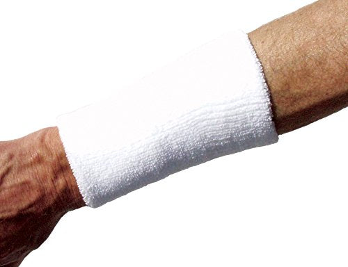 [AUSTRALIA] - Unique Sports Wrist Towel - 6 inch long thick wristband White 