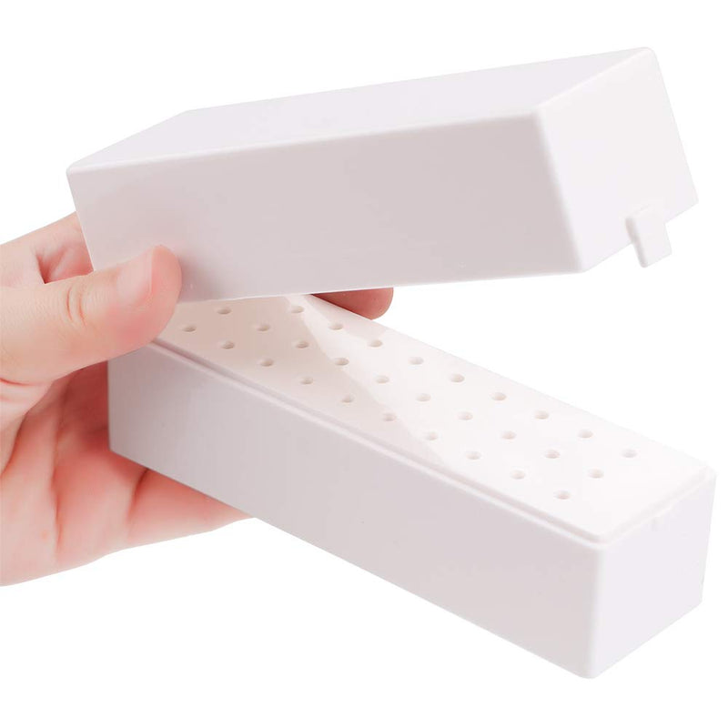 Gimiton Nail Drill Bits Holder Dustproof Stand Displayer Organizer Container 30 Holes Manicure Tools Acrylic Cover case Manicure Tools - BeesActive Australia