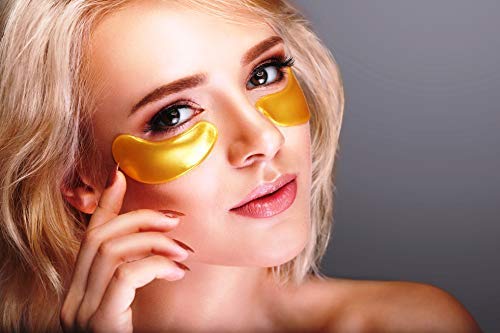 24K Under Eye Collagen Patch, Anti-Aging Mask, Pads for Puffy Eyes & Bags, Dark Circles and Wrinkles including Vitamin C Serum with Hyaluronic Acid for Smooth and Bright Skin (24K EYE MASK + HA) 24K EYE MASK + HA - BeesActive Australia