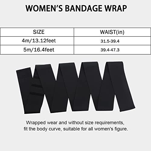ABETER Waist Trainer for Women Bandage Wrap Waist Trimmer for Gym Sport Waist Tummy Workout Wrap Plus Size 197in/16.4ft - BeesActive Australia