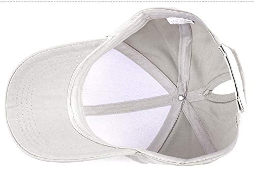 Eohak Cotton Ponytail Hats Baseball for Women Adjustable Solid Color Black+grey - BeesActive Australia