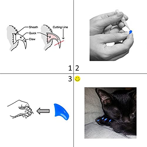 Purrdy Paws 40-Pack Soft Nail Caps for Cat Claws Soft Pink Medium - BeesActive Australia