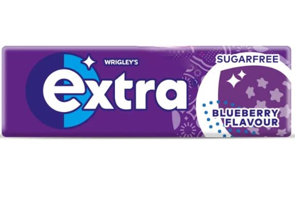 Extra Chewing Gum, Sugar Free, Blueberry Flavour, Chewing Gum Bulk, Microgranulated Gum, 30 Packs of 10 Pieces (Blueberry) - BeesActive Australia