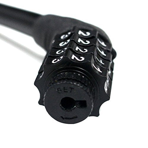 Sanwo Security Bike Lock 4 Digit Resettable Combination Cable Lock for Bicycle, 2 Feet x 1/2 Inch - BeesActive Australia