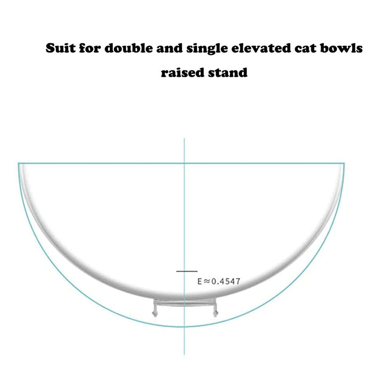 Cat Elevated Bowl with Raised Stand, 15° Tilted Neck Guard Stand Raised Pet Food Water Feeder Bowl for Cats or Small Dogs Replacement Bowl Clear - BeesActive Australia
