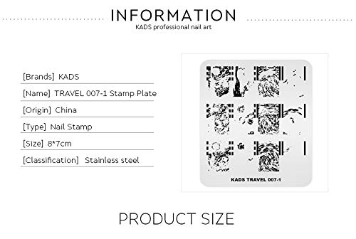 KADS Nail Stamping Plate Van Gogh Starry Night Nail Art Stamp Template DIY Image Template Manicure Stamping Plate Stencil Tools (TR007-1) TR007-1 - BeesActive Australia