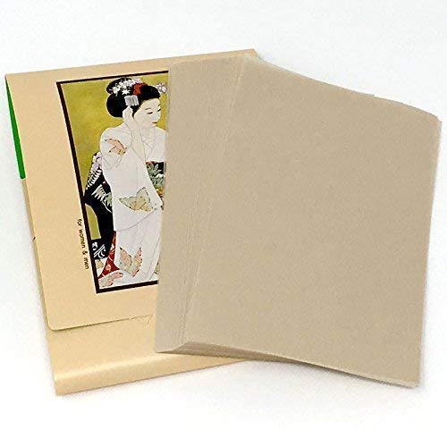 Japanese Premium Oil Blotting Paper 200 Sheets (B), Large 10cm x7cm Brown - BeesActive Australia