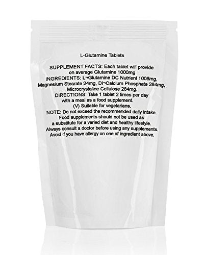 L-Glutamine 1000mg Essential Amino Acid 180 Vegetarian Tablets Pills Health Food Supplements Nutrition HEALTHY MOOD - BeesActive Australia