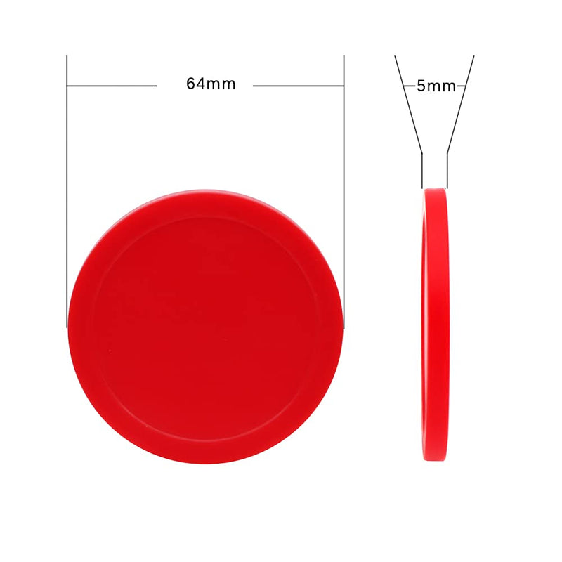 5 Pack Air Hockey Red Replacement, 2.5" in Diameter, Thicker Pucks for Game Tables, Accessories, Equipment - BeesActive Australia
