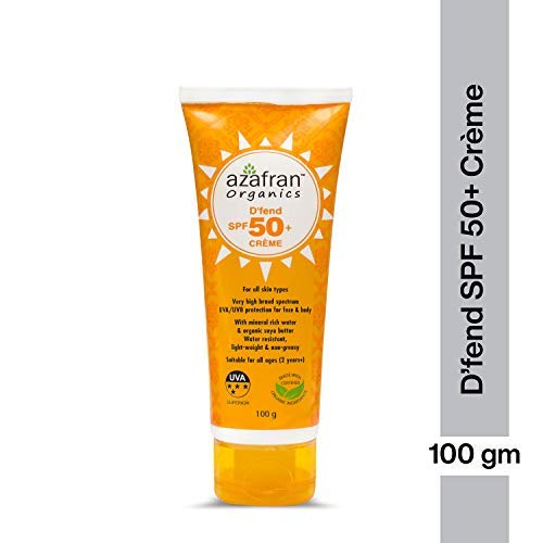 Azafran Organics D'fend SPF 50+Creme, 100g - BeesActive Australia