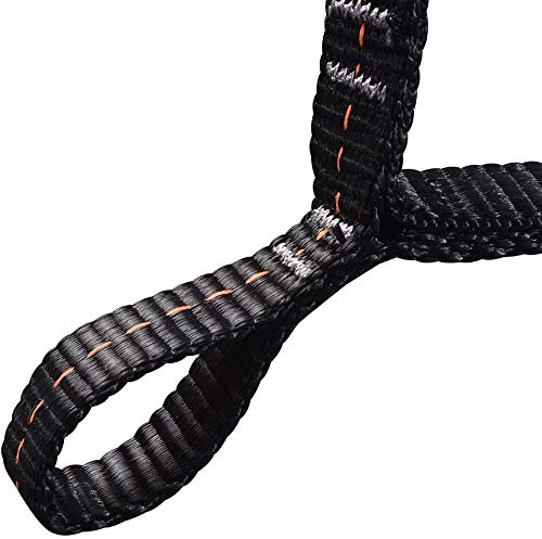 KAILAS Climbing Aider 5 Step/Quick Aider Adjustable Etrier Lightweight for Rock Climbing Rescue Climbing Etrier Foot Ascender Ascending Loop Webbing Ladder Hanging Rope Work at Height 5 Step Aider Black - BeesActive Australia