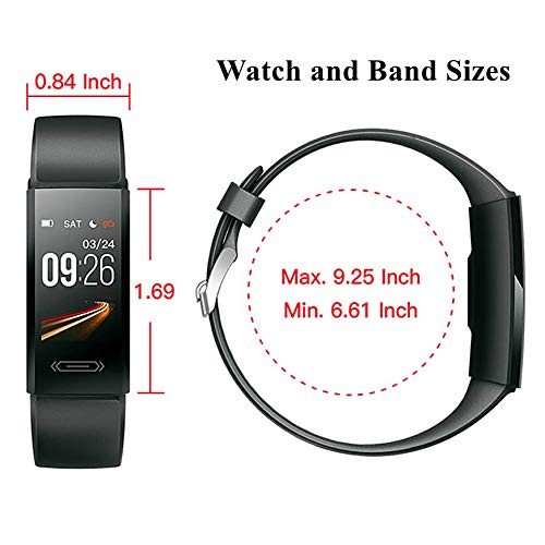 2021 Version Fitness Tracker with Body Temperature Heart Rate Blood Pressure Sleep Health Monitor, IP68 Waterproof Activity Tracker, Step Calorie Counter Pedometer Watch for Men Women Teens Black - BeesActive Australia