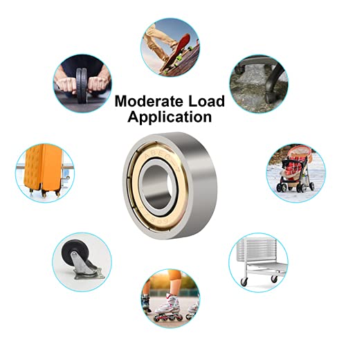608 ZZ Ball Bearings, Skate Bearings Double Shielded Miniature Ball Bearings for Skateboards, Inline Skates, Scooters ABEC 7 Bearing (8mm x 22mm x 7mm) 4PCS 4 - BeesActive Australia